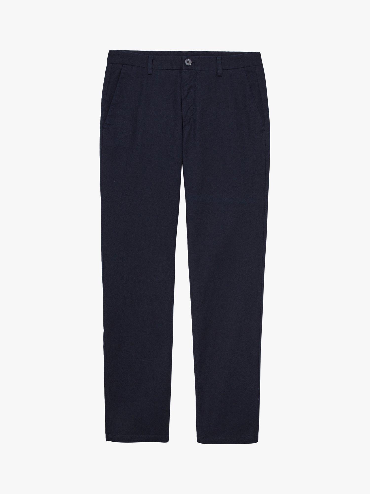 Product image 5 of 5, which shows SISLEY Slim Fit Cotton Twill Trousers, Navy, 34