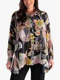 chesca Fantasy Floral Print Shirt, Black/Multi