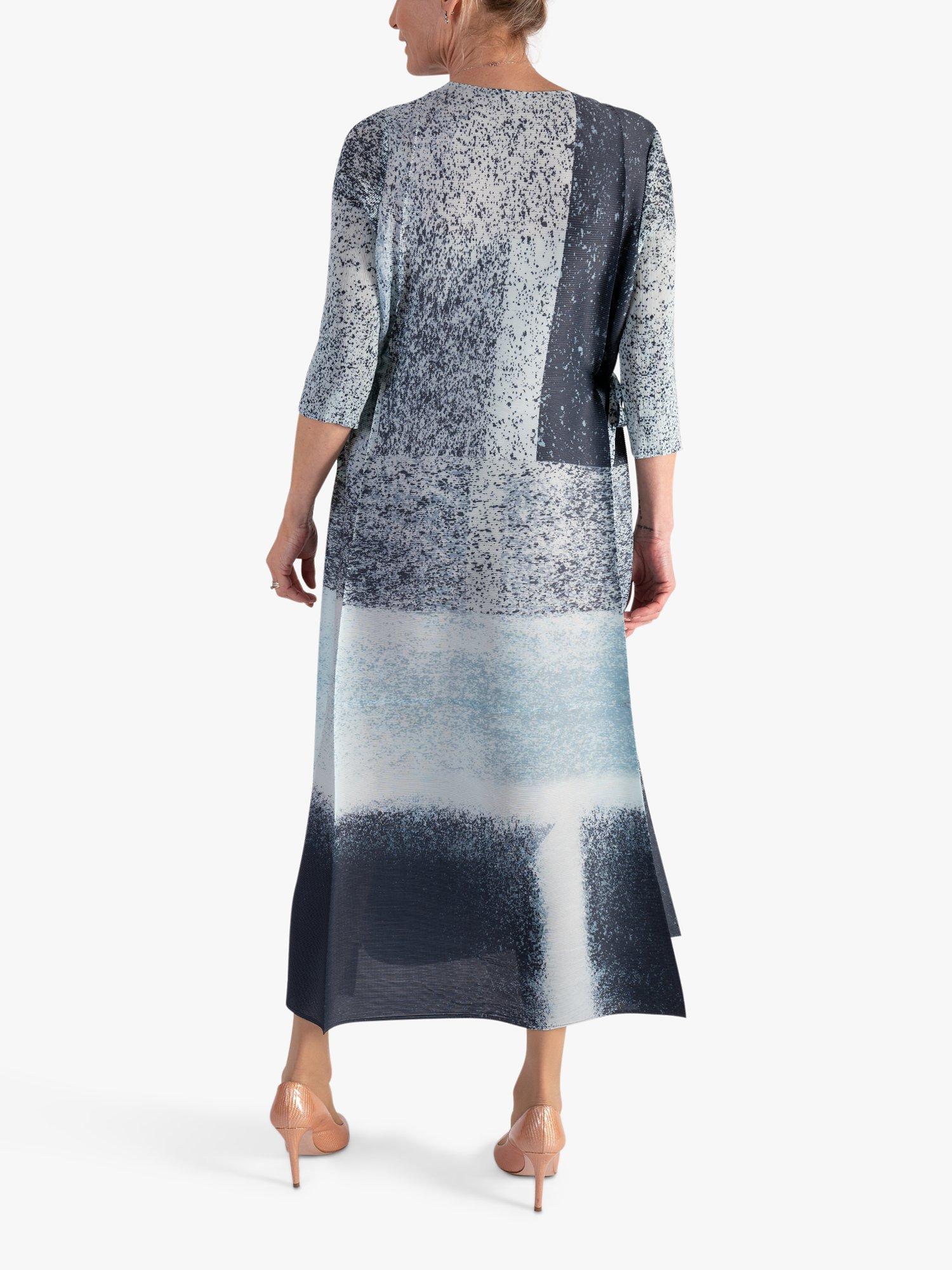 Product image 2 of 5, which shows chesca Plissé Square Print Dress, Opal/Charcoal, One Size