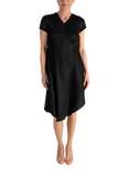 chesca Plisse Balloon Dress, Black