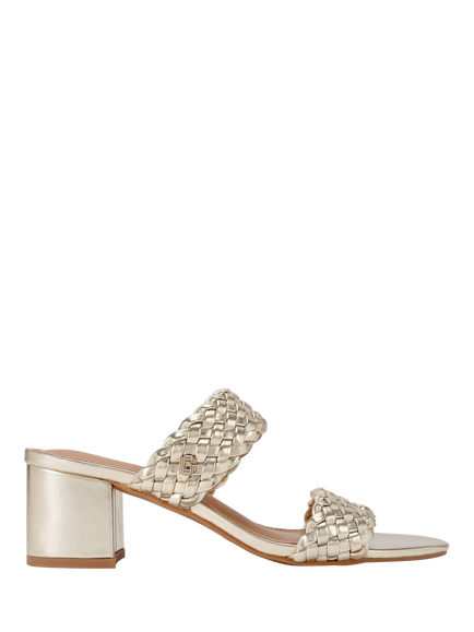 Carvela Twisted Heeled Mules, Gold
