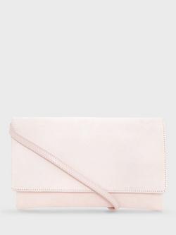 Hobbs Renata Suede Clutch Bag, Pale Pink, Pale Pink