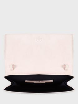 Hobbs Renata Suede Clutch Bag, Pale Pink - view 2, Pale Pink