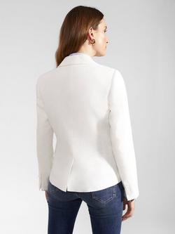 Hobbs Petite Blake Linen Jacket, Ivory - view 2, Ivory