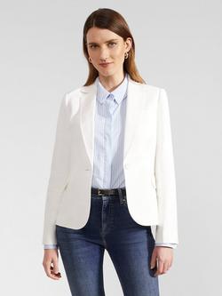 Hobbs Petite Blake Linen Jacket, Ivory, Ivory