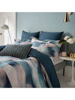 Harlequin Oscillation Cotton Duvet Cover Set - view 2, Blue/Multi