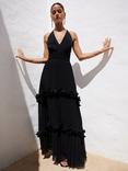 Ro&Zo Sienna Pleated Frill Maxi Dress
