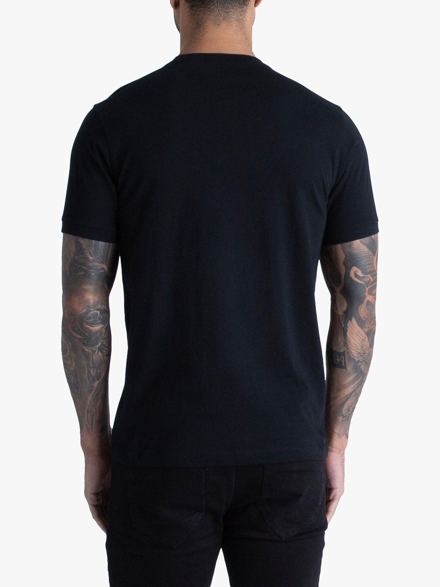 Product image 3 of 6, which shows LUKE 1977 Johnys Crew Neck T-Shirt, Pack of 3, Black, S