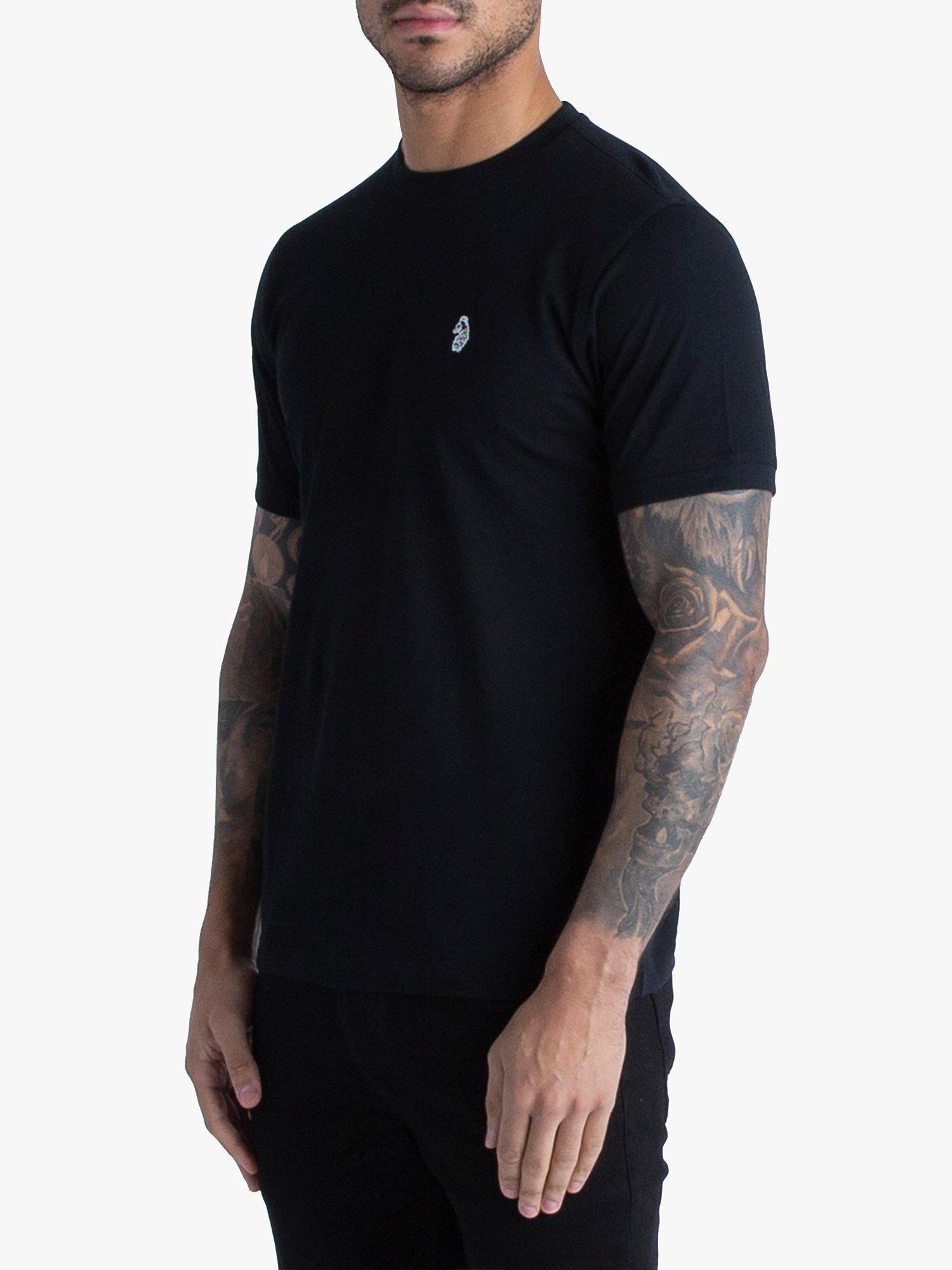 Product image 4 of 6, which shows LUKE 1977 Johnys Crew Neck T-Shirt, Pack of 3, Black, S