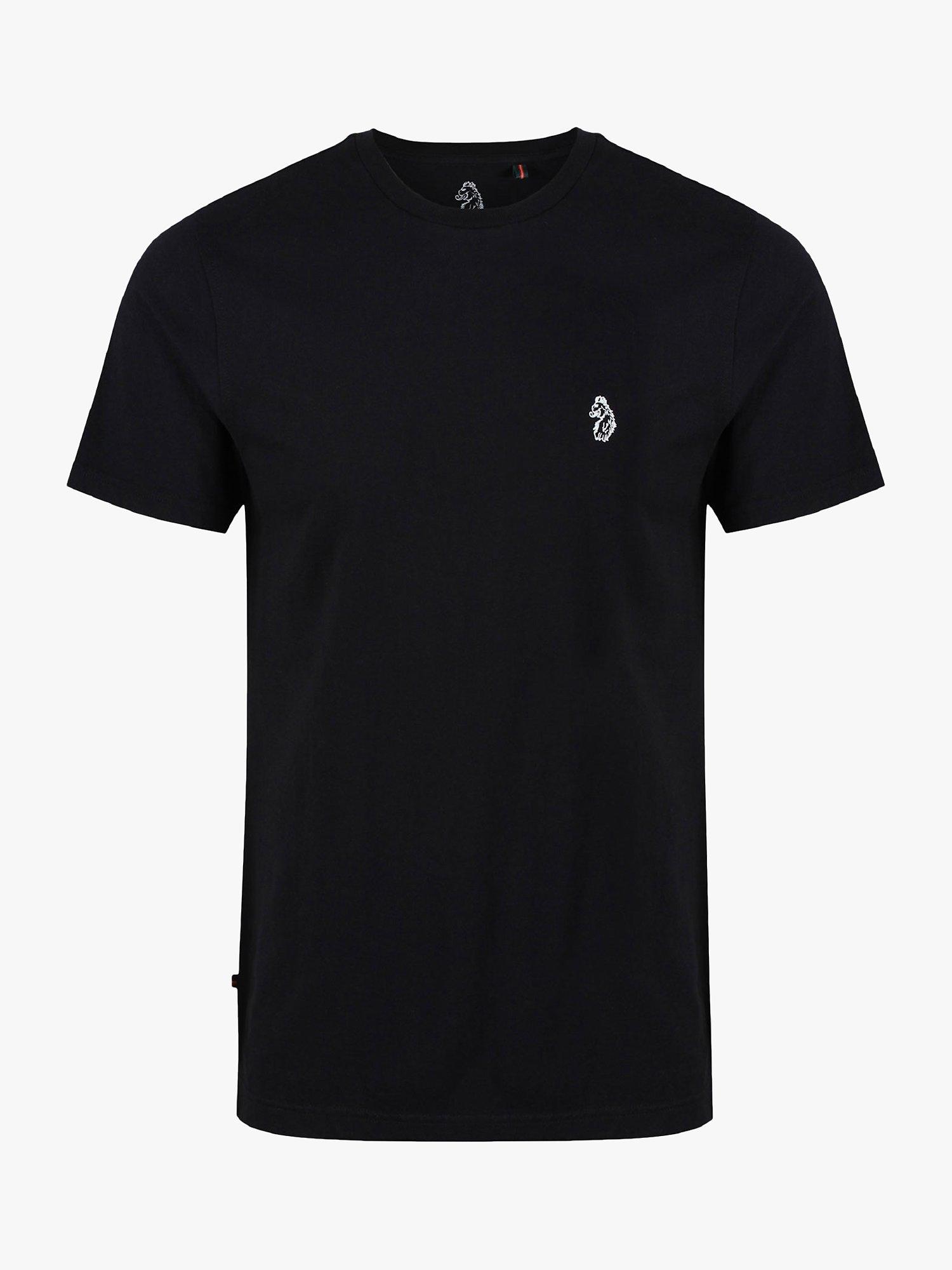 Product image 5 of 6, which shows LUKE 1977 Johnys Crew Neck T-Shirt, Pack of 3, Black, S