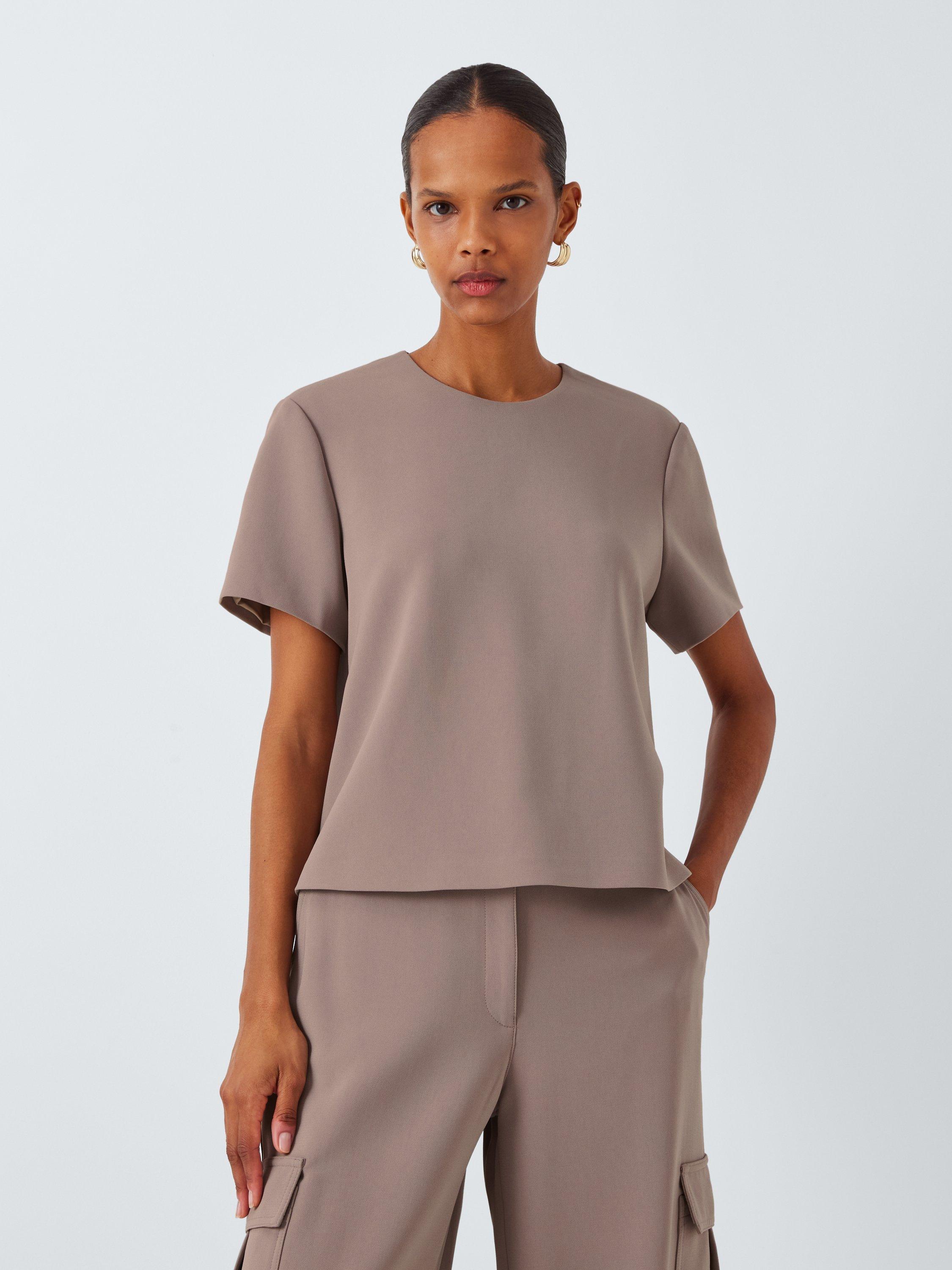 Theory Aline Short Sleeve Top, Cinder