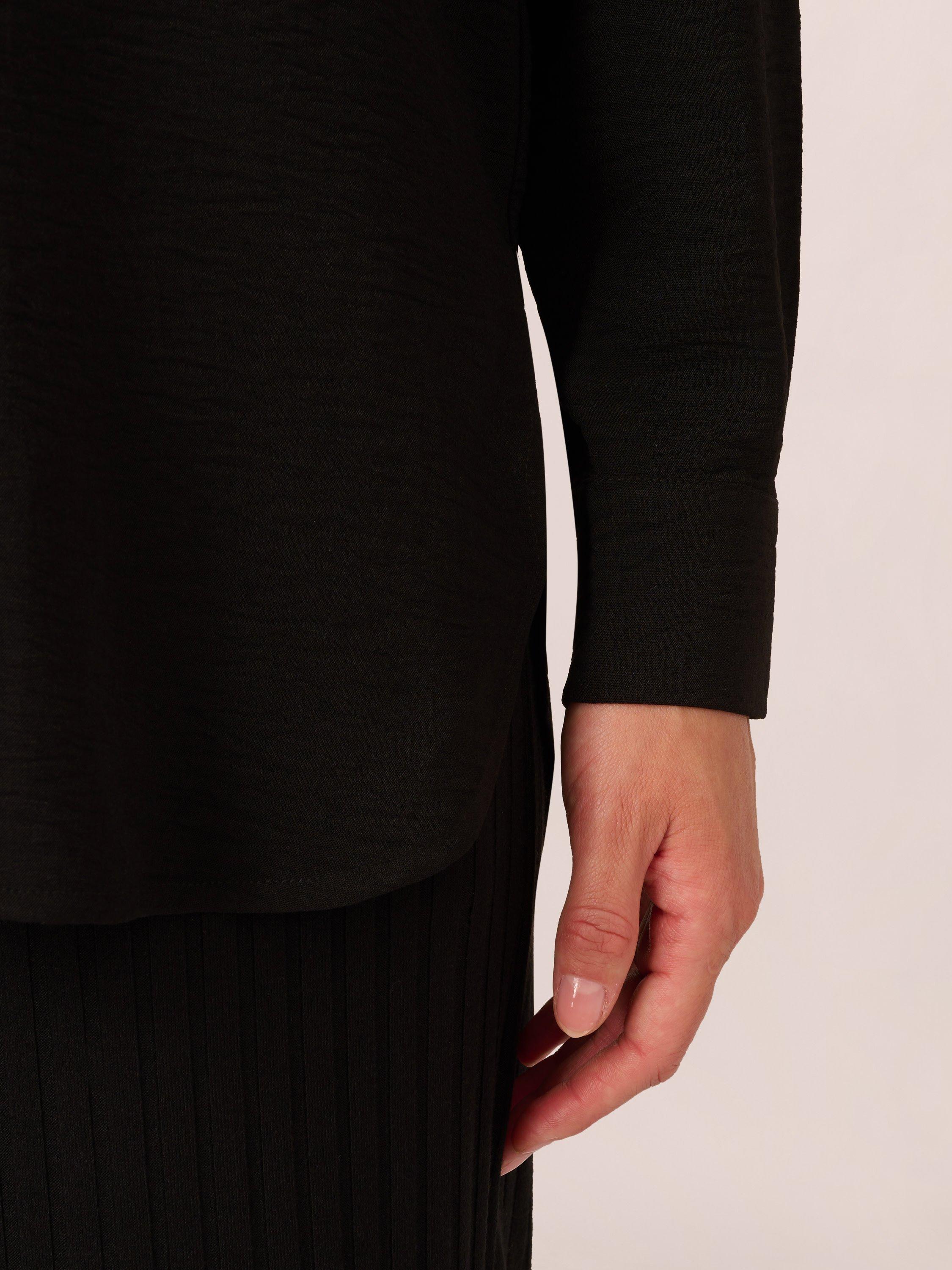 Product image 5 of 7, which shows Adrianna Papell Airflow Woven Shirt, Black, L
