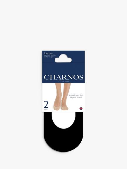 Charnos Ballerina Shoe Liners, Pack of 2, Black