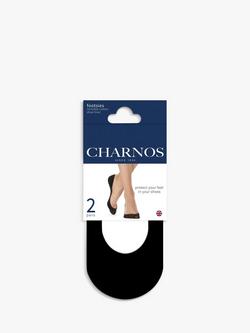 Charnos Invisible Shoe Liners, Pack of 2, Black