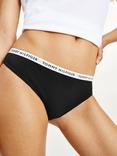 Tommy Hilfiger Logo Waist Thong, Pack of 3, Black