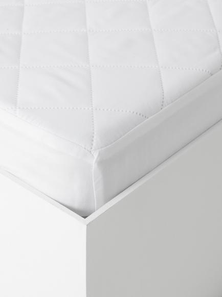 John Lewis Easycare Waterproof Mattress Protector, Cot, White