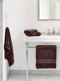 Jasper Conran London Zero Twist Cotton Fast Drying Towel - view 2, Chocolate