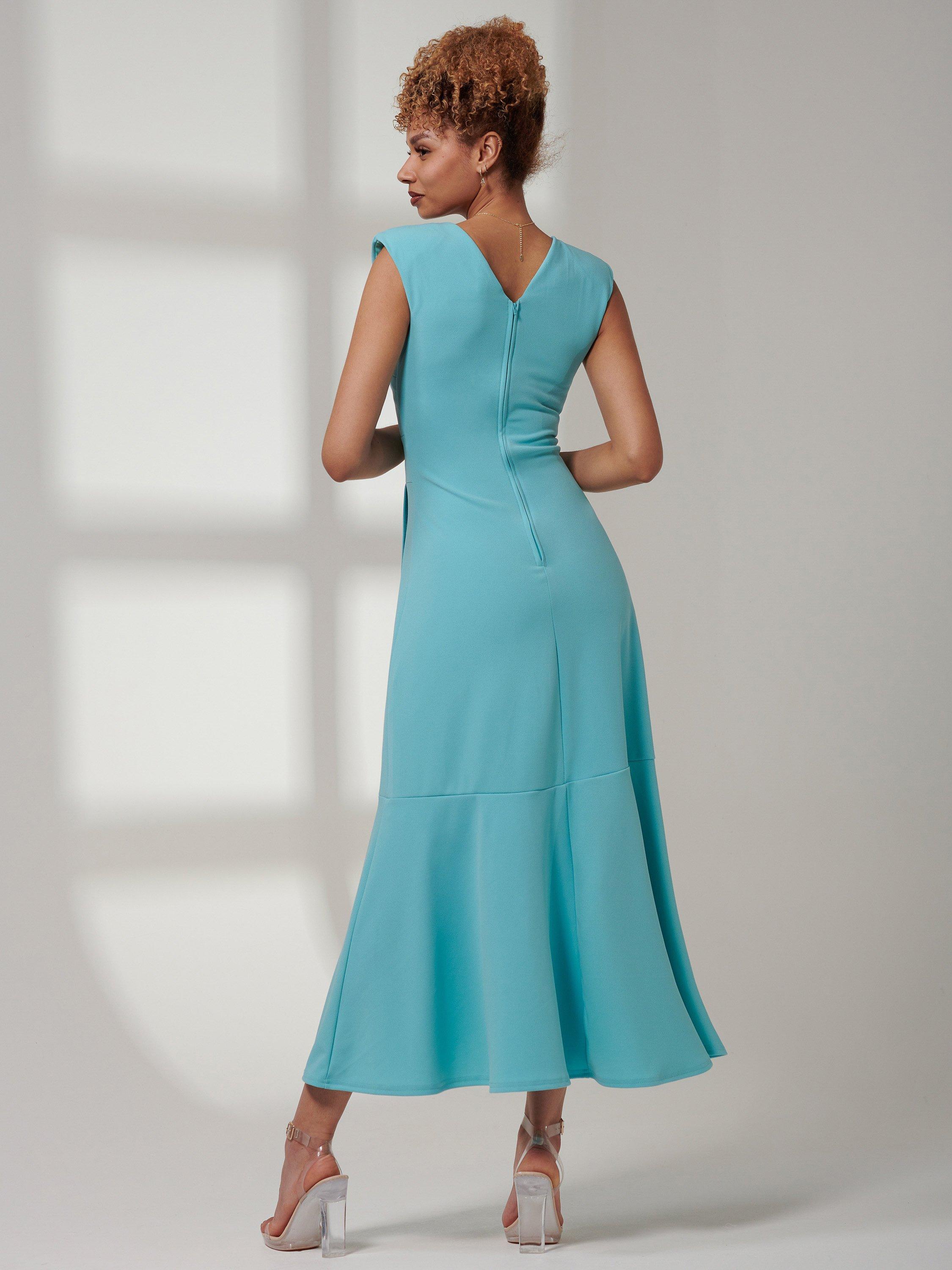 Jolie Moi Preslie Wrap Midi Dress, Turquoise, 8