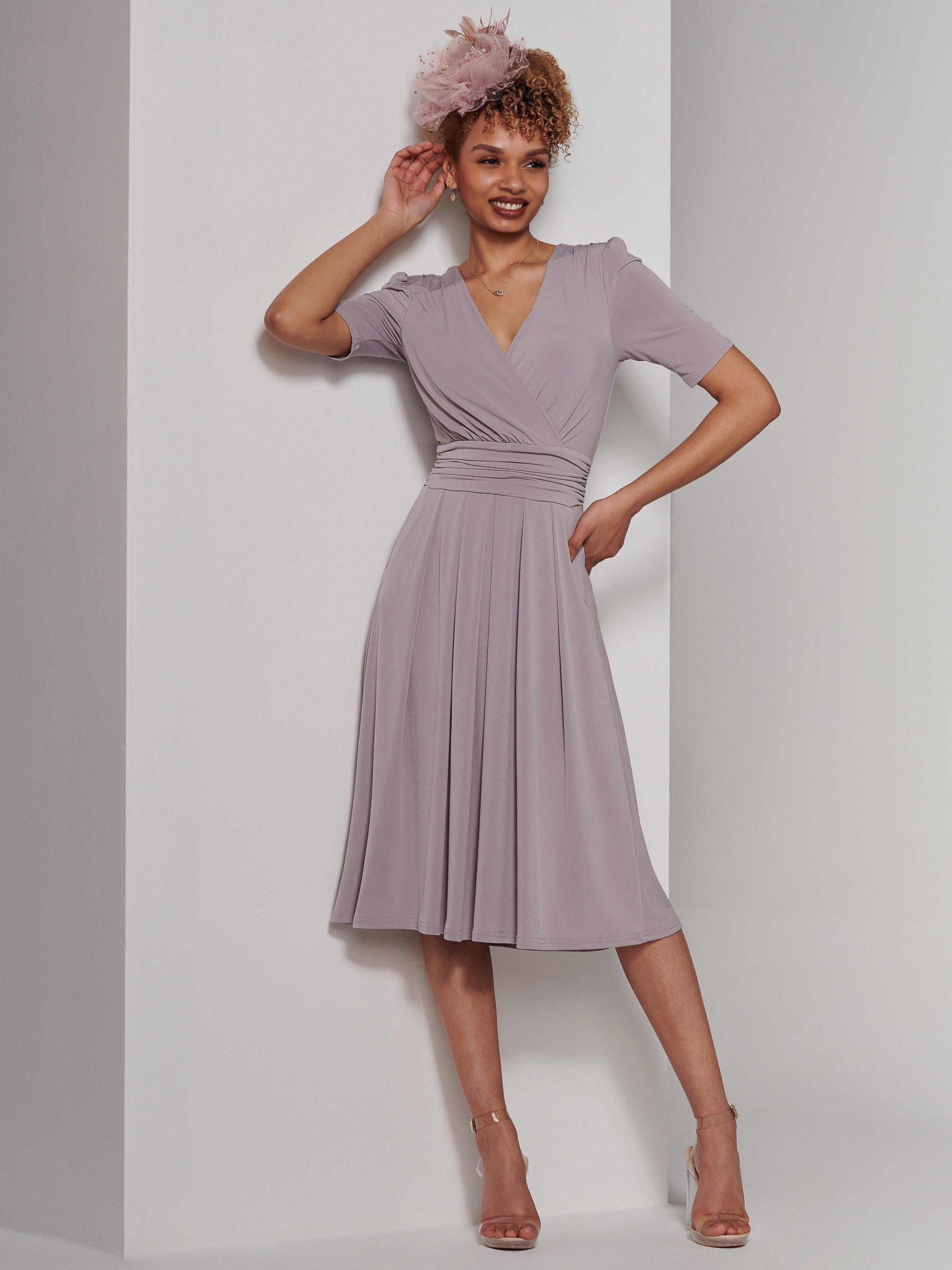 Jolie Moi Bianca Jersey Midi Dress, Dove
