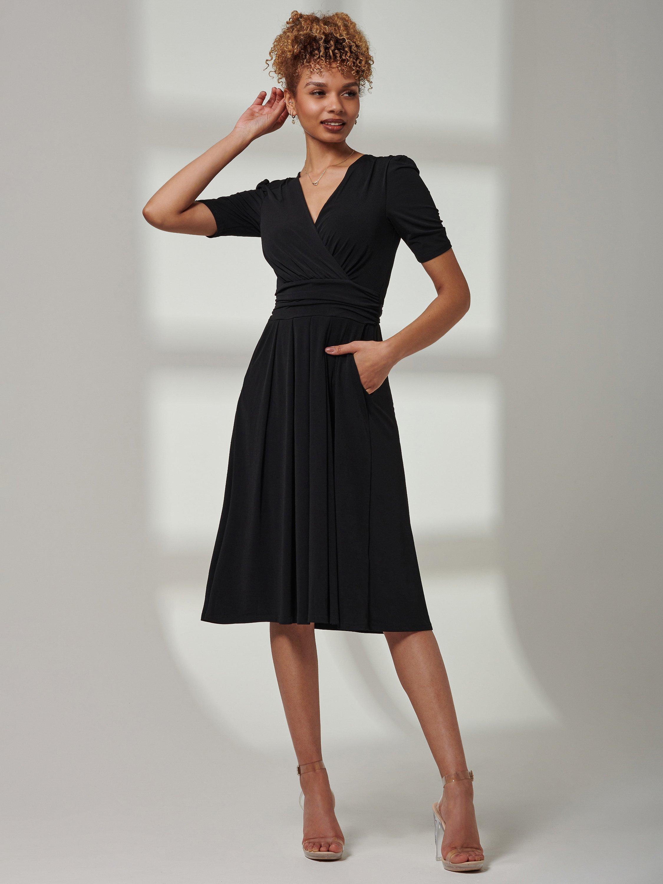 Jolie Moi Bianca Jersey Midi Dress, Black