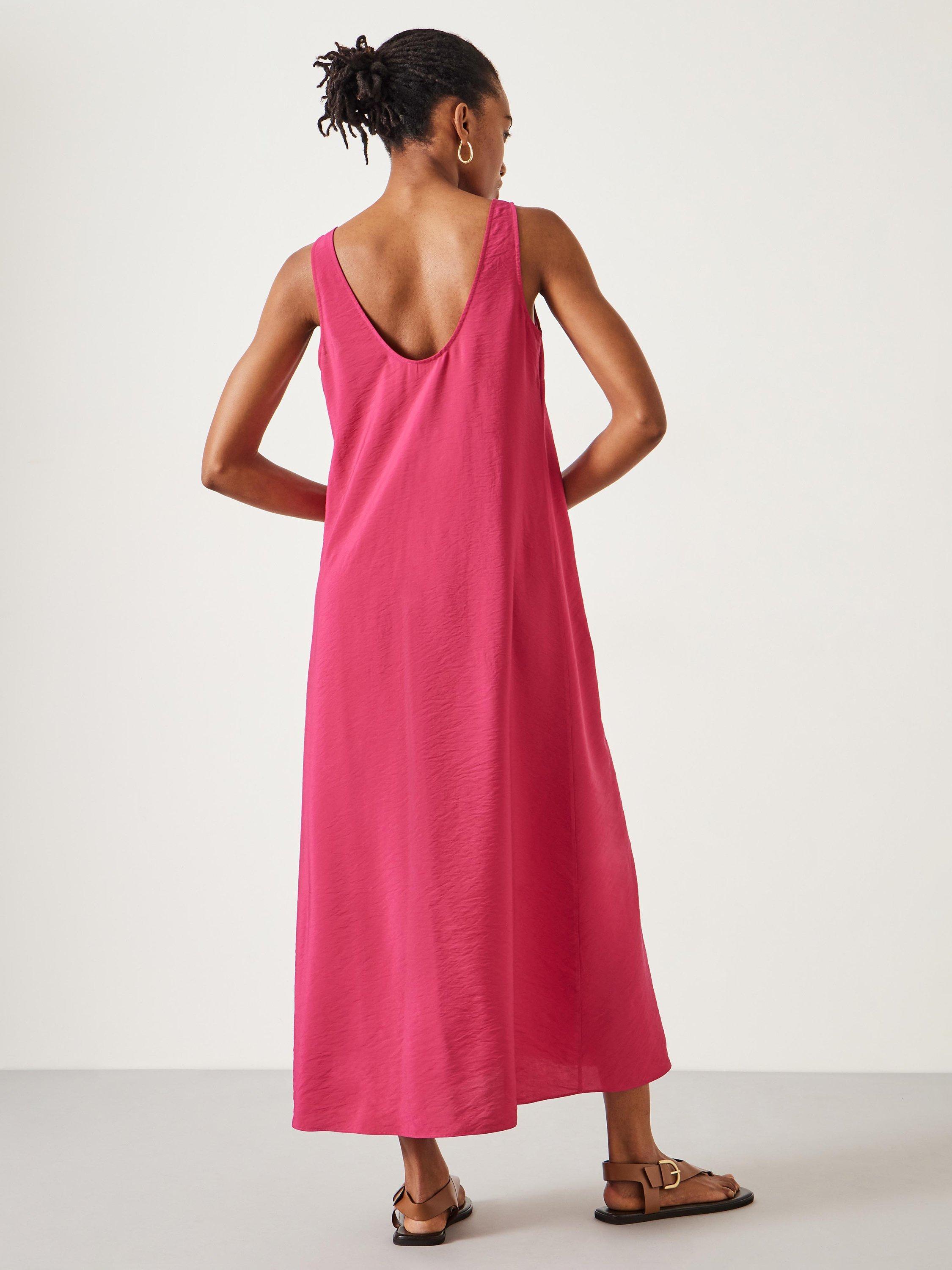 Product image 5 of 7, which shows HUSH Sophie Scoop Neck Sleeveless Maxi Dress, Magenta, 4