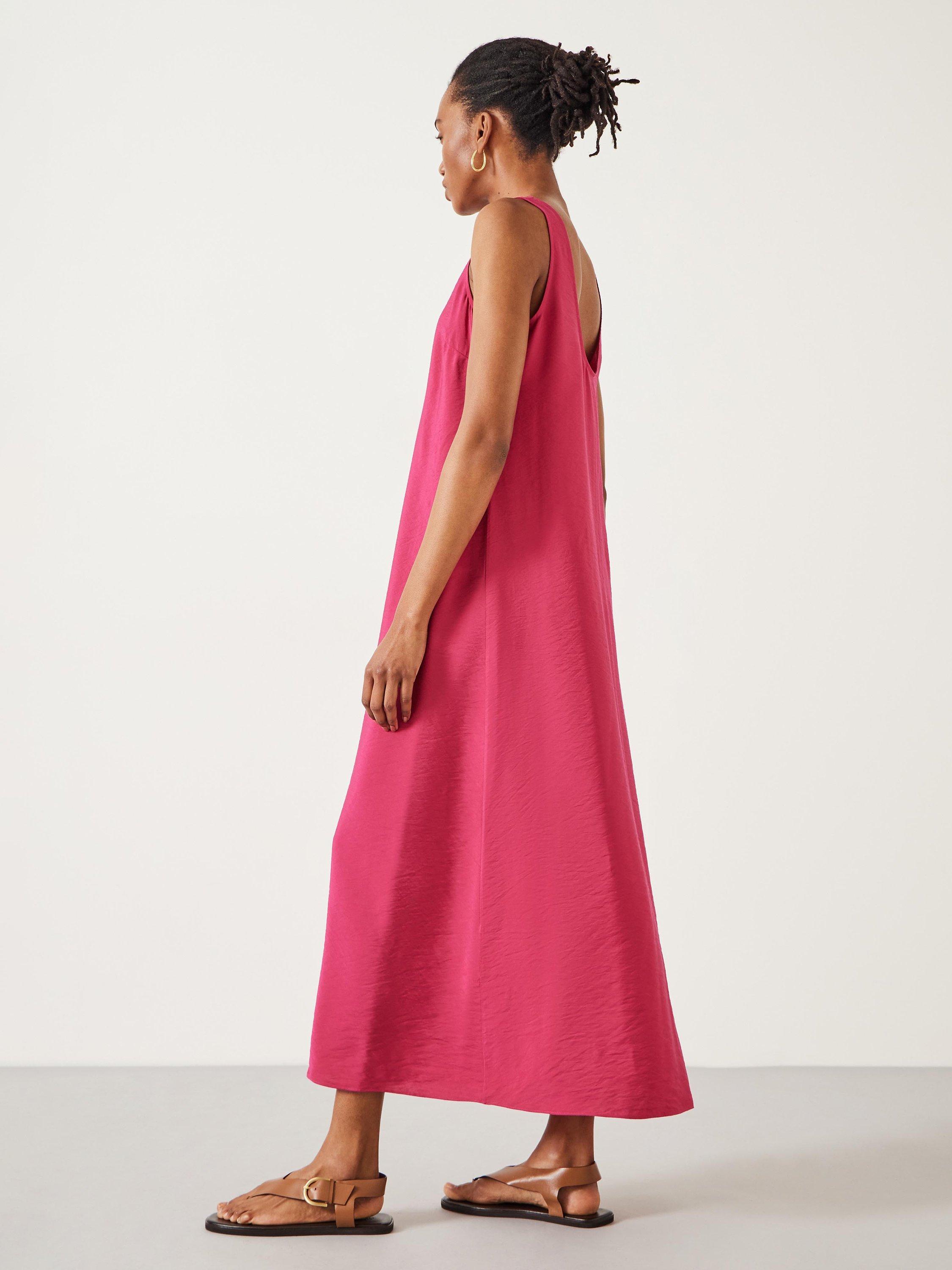 Product image 7 of 7, which shows HUSH Sophie Scoop Neck Sleeveless Maxi Dress, Magenta, 4