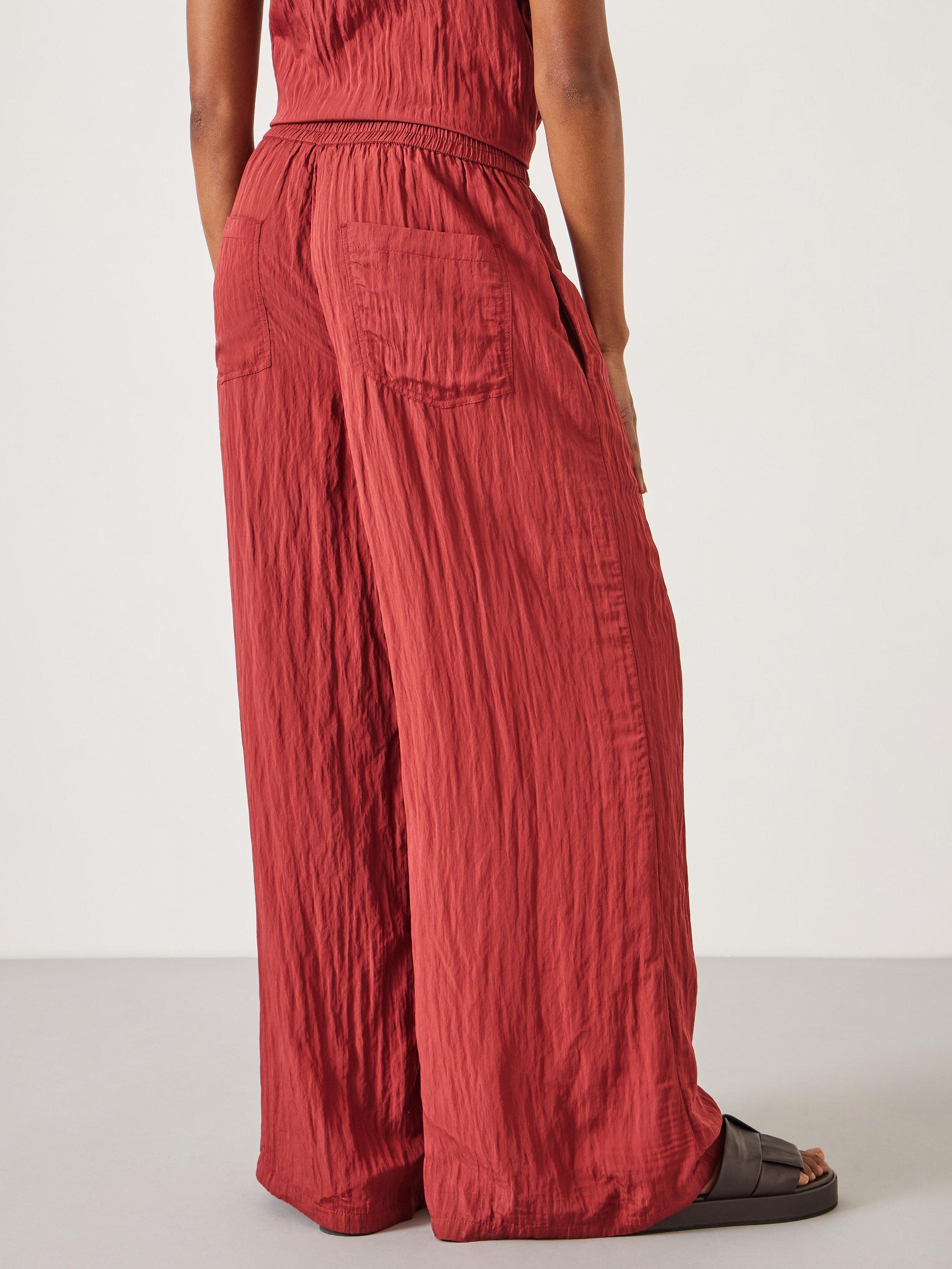 Product image 3 of 5, which shows HUSH Mabel Fluid Wide Leg Trousers, Rust, 4R