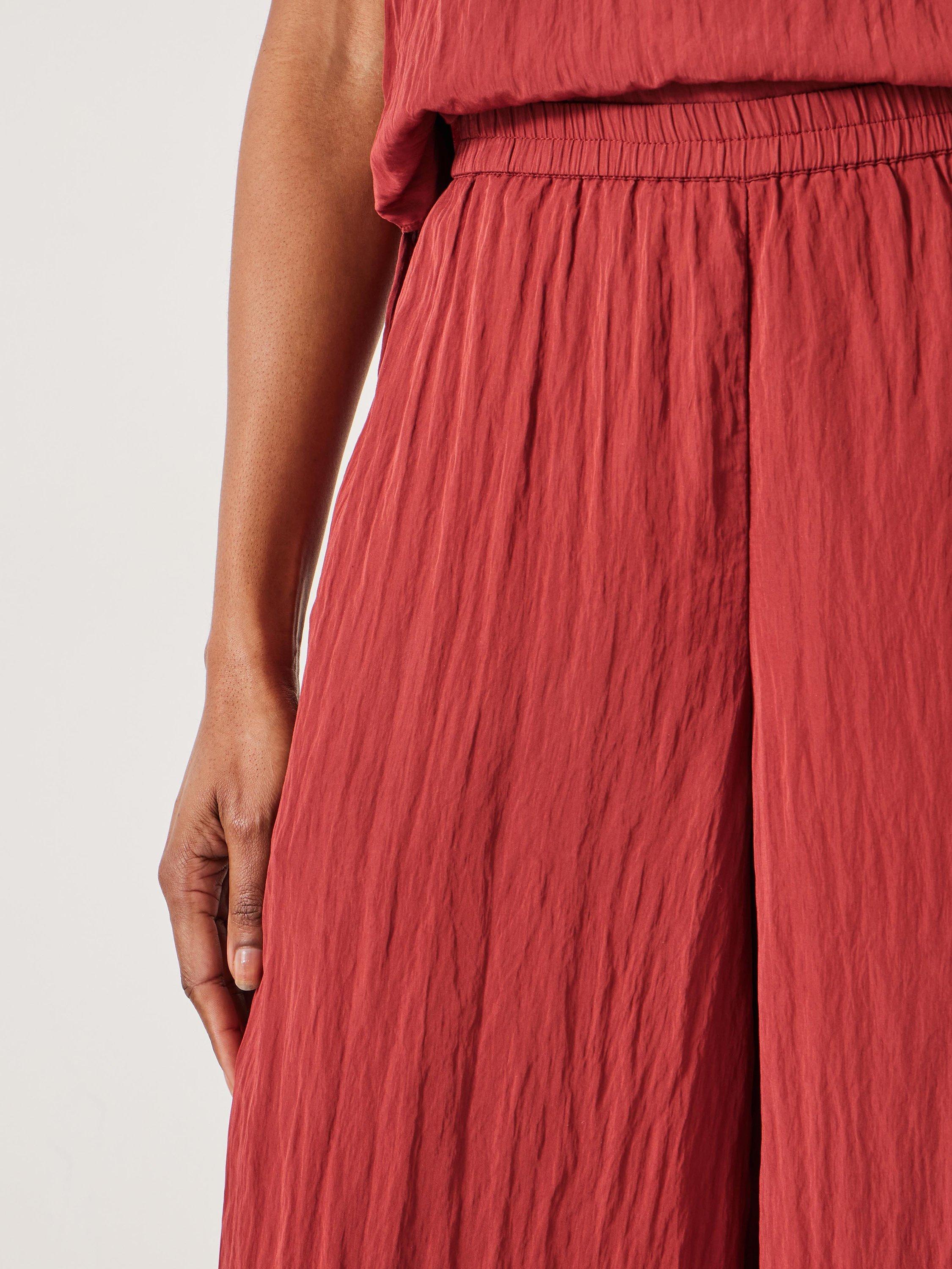 Product image 5 of 5, which shows HUSH Mabel Fluid Wide Leg Trousers, Rust, 4R