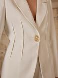 Mint Velvet Sculpted Blazer, Ivory