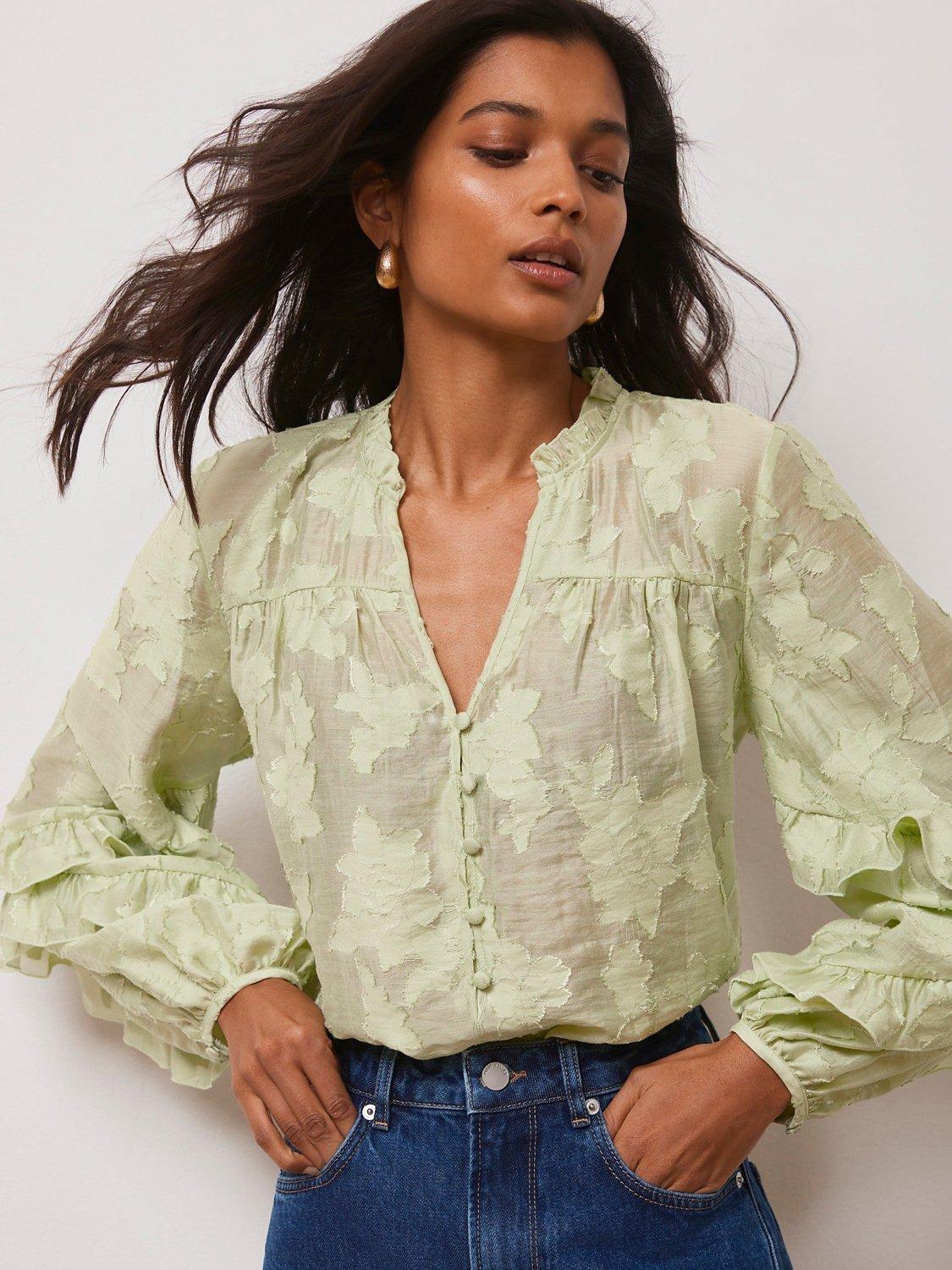 John lewis mint velvet blouses top