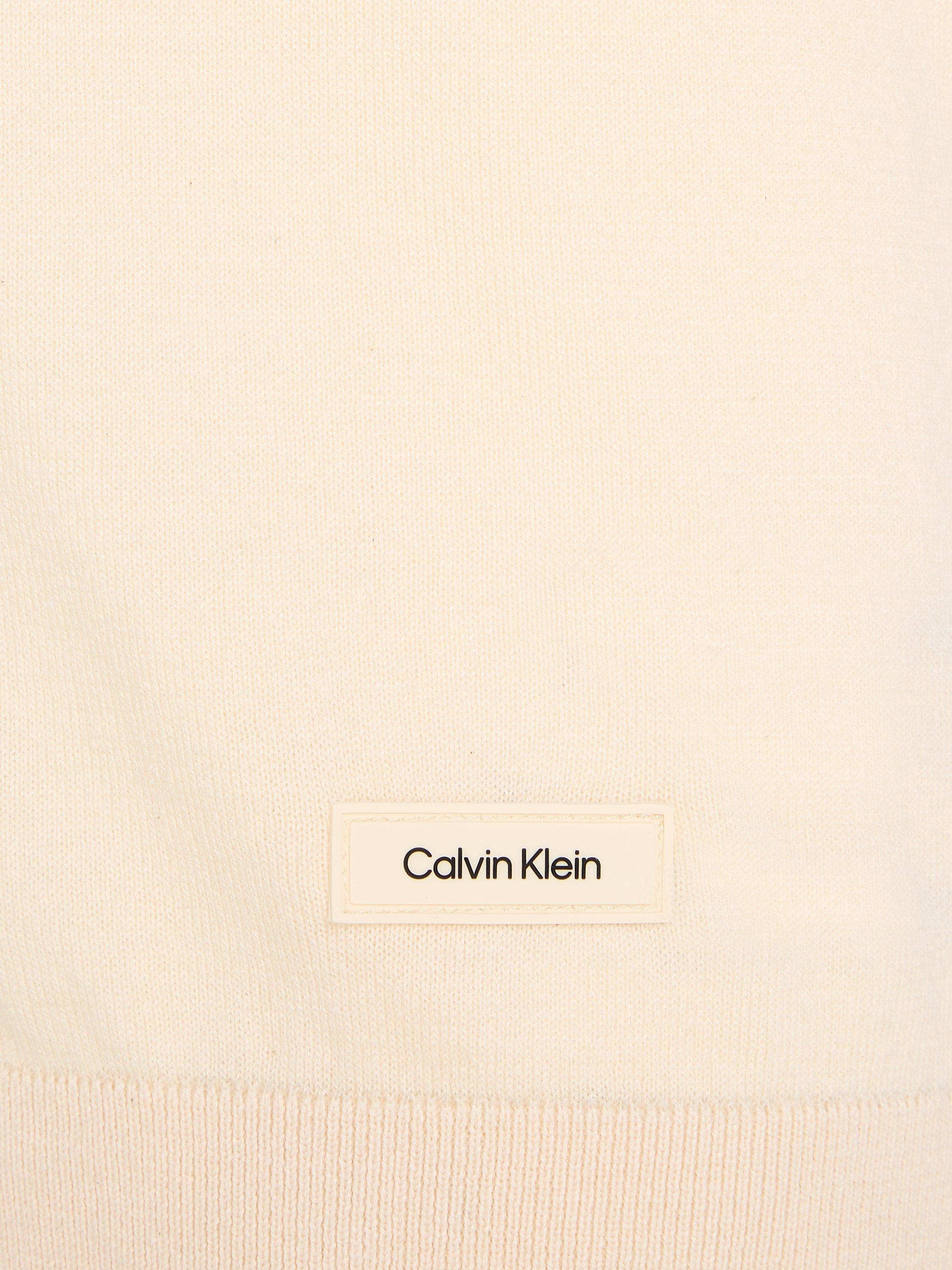 Calvin Klein Cotton Silk Blend Pullover Sweater, Seedpearl, S