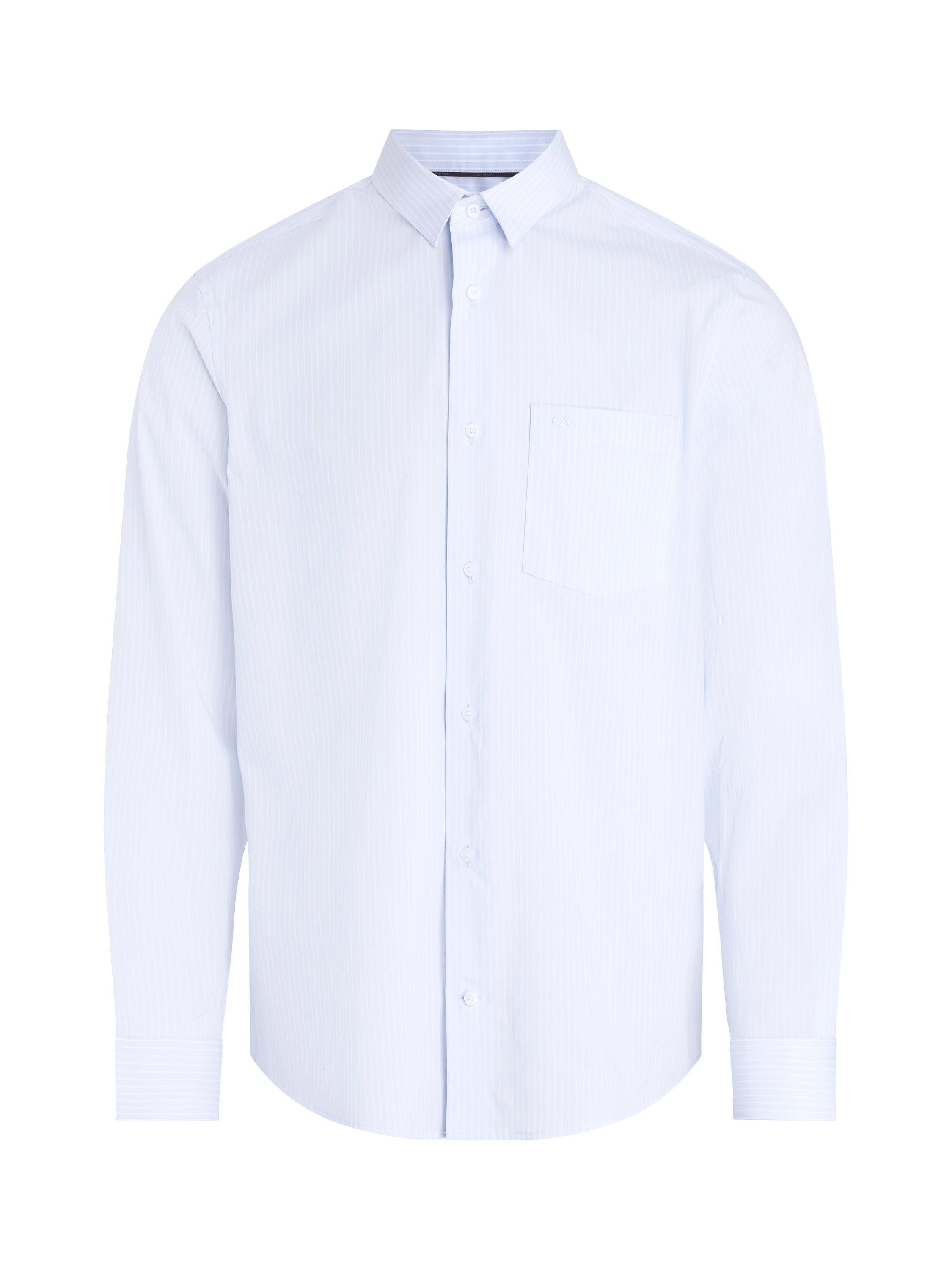 Calvin Klein Poplin Stretch Cotton Shirt, Blue, XS