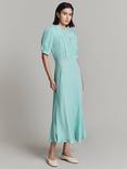 Ghost Adele Puff Sleeve Crepe Midaxi Dress