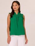 Adrianna Papell Ruffle Edge Sleeveless Top, Kimi Green