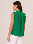 Adrianna Papell Ruffle Edge Sleeveless Top, Kimi Green