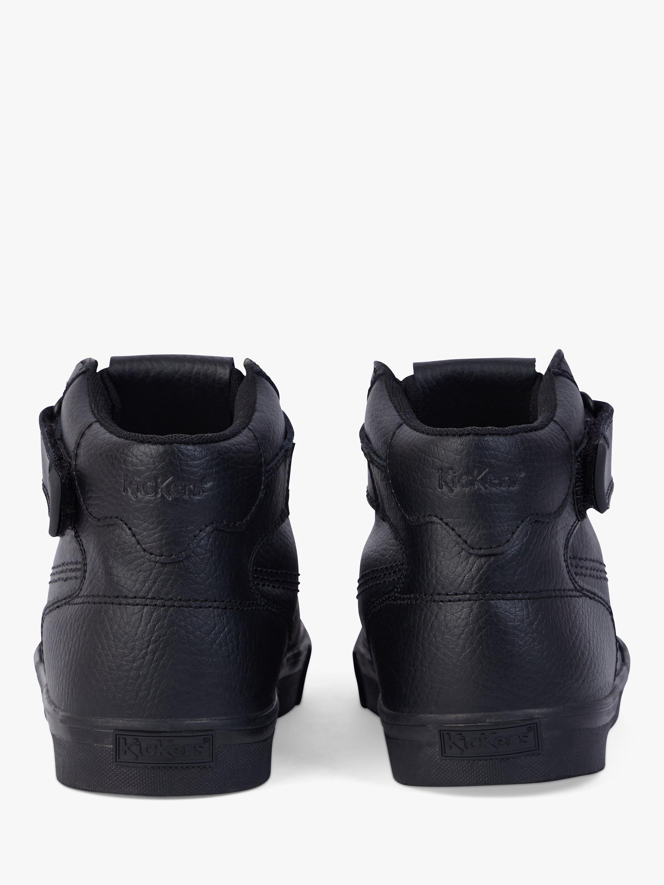 Product image 5 of 6, which shows Kickers Kids' Tovni Mix Mesh High Top Trainers, Black Leather, EU36