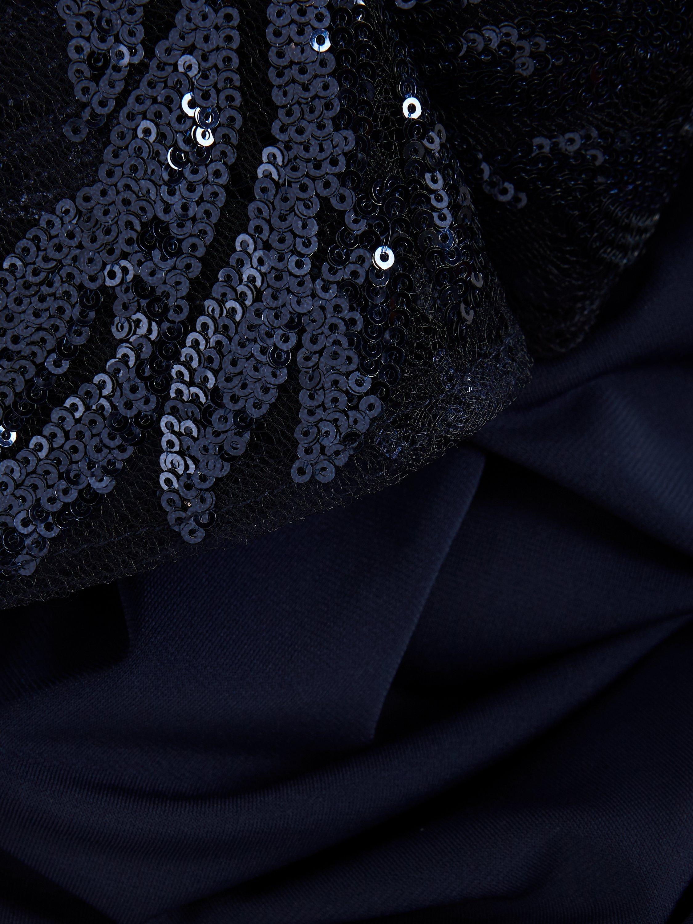 Product image 5 of 6, which shows Phase Eight Minty Embellished Bodice Maxi Dress, Navy, 10