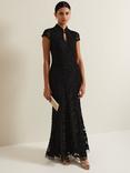 Phase Eight Collection 8 Wenda Tapework Lace Dress, Black