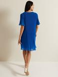 Phase Eight Annabel Pleated Knee Length Dress, Blue