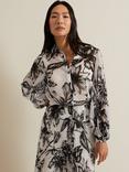 Phase Eight Sienna Floral Blouse, White/Black