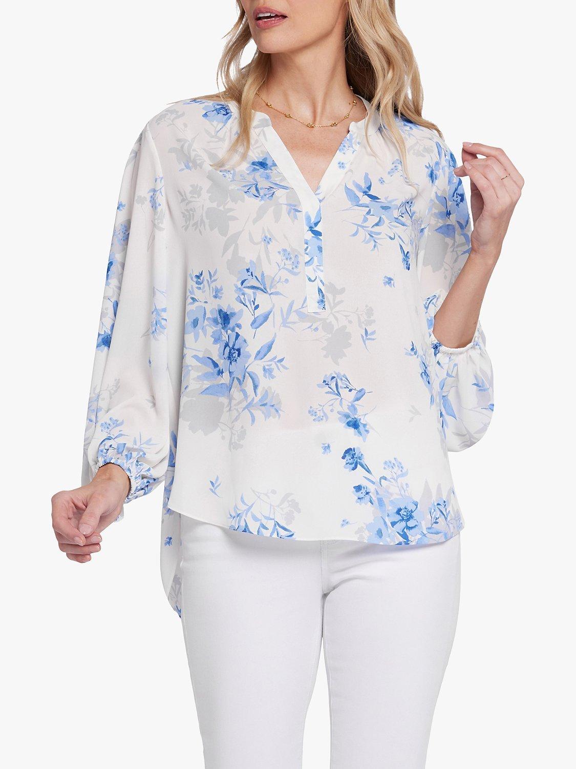 NYDJ Puff Sleeve Popover Top, Hannah Grove