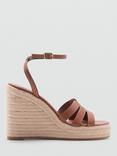 Mango Aurora Espadrille Wedge Sandals, Tan