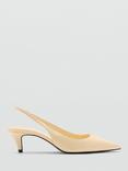 Mango Landa Mid Heel Shoes, Yellow