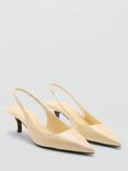 Mango Landa Mid Heel Shoes, Yellow