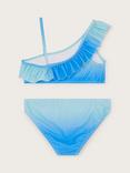 Monsoon Kids' Ombre Frill Bikini, Turquoise