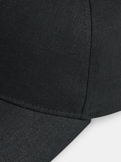 Whistles Linen Cap - view 2, Black