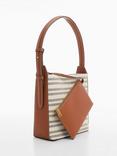 Mango Stripe Shopper Bag, Tan/Multi