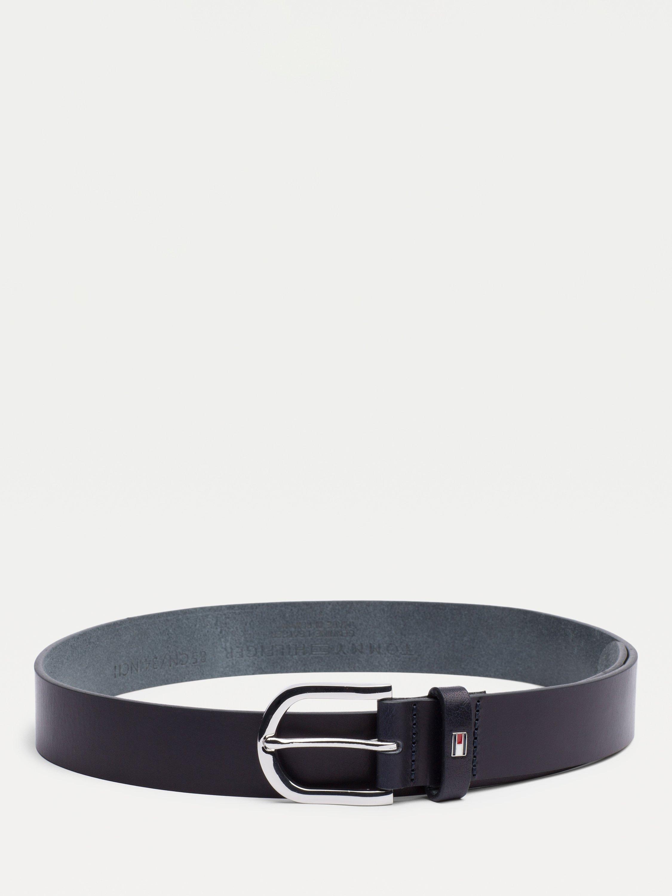 Product image 2 of 4, which shows Tommy Hilfiger New Danny Leather Belt, Night Sky, 32
