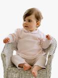 Emile et Rose Baby Holly Jumper & Trousers Set, Pale Pink