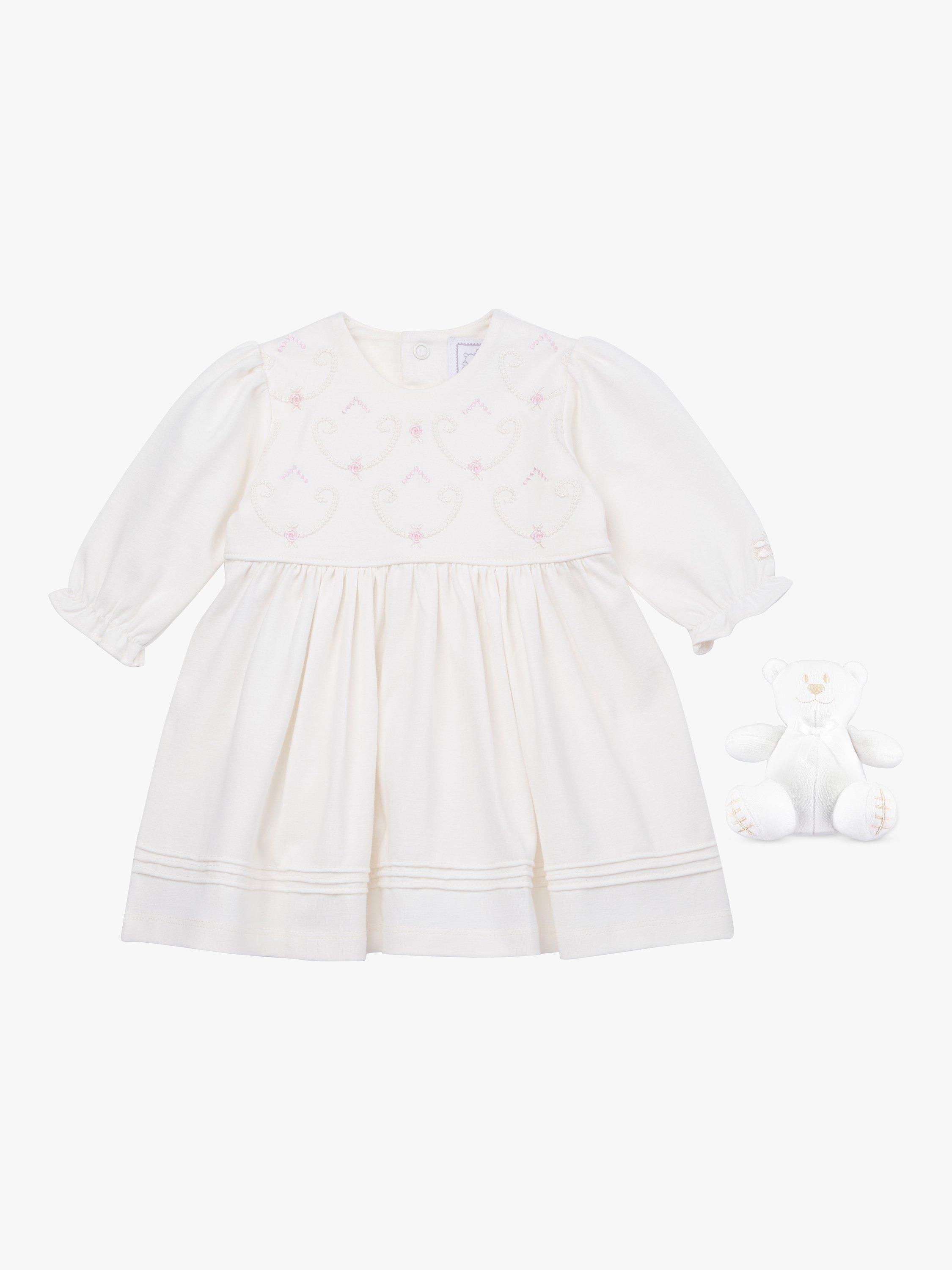 Emile et Rose Baby Harper Embroidered Dress, Ivory, 1 months